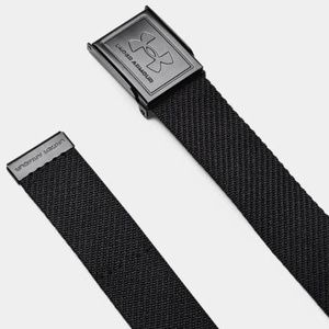 BRAND NEW boy youth under armour golf webbing adjustable reversible black / grey